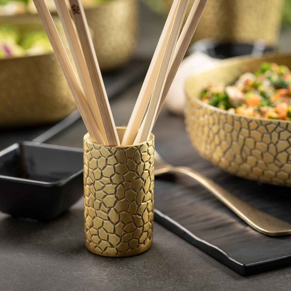 Sugar Tube Holder, Round, Gold Finish
