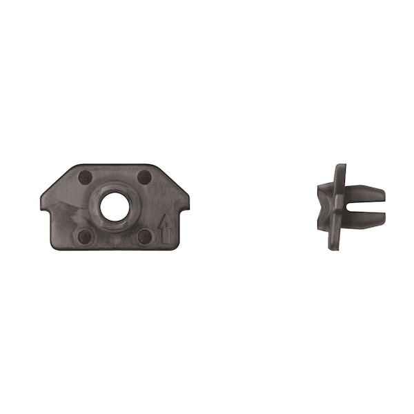 Blk Nyln Bumper Grommets 5.5-6mm Screw Size 9mm Stem PK5