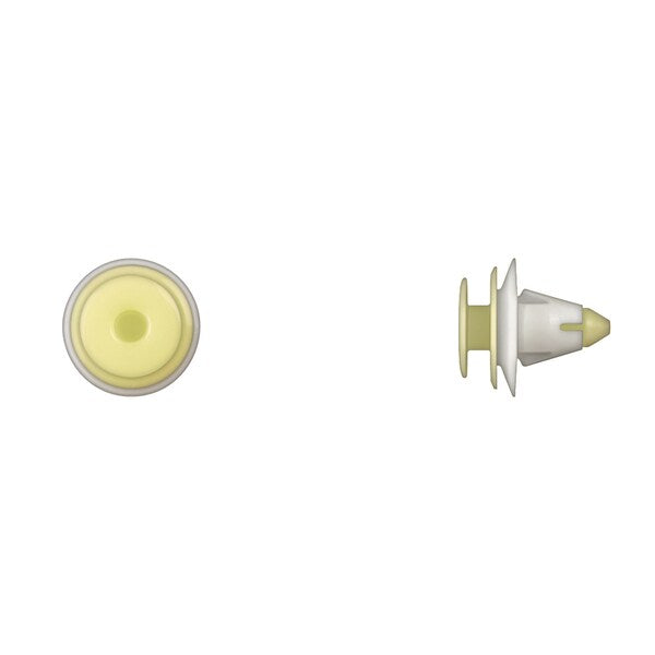Wht Nyln Rocker Mldg Ret 9mm Hole Size 13mm Stem L PK15