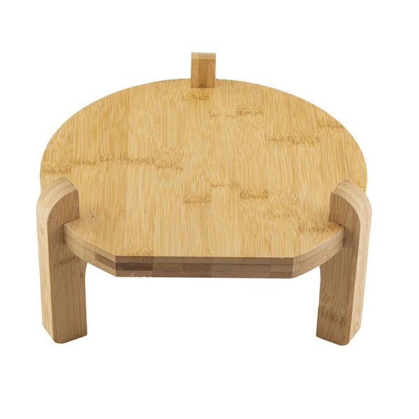 Glass Beverage Dispenser Stand, Bamboo