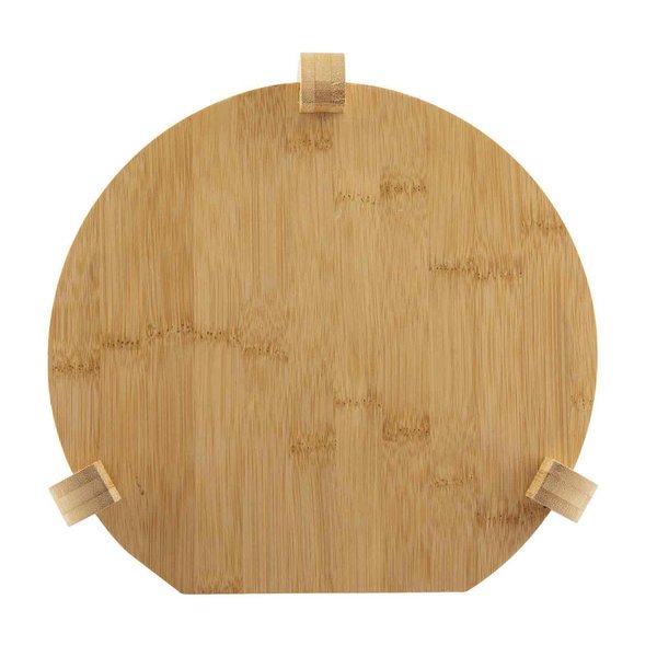 Glass Beverage Dispenser Stand, Bamboo