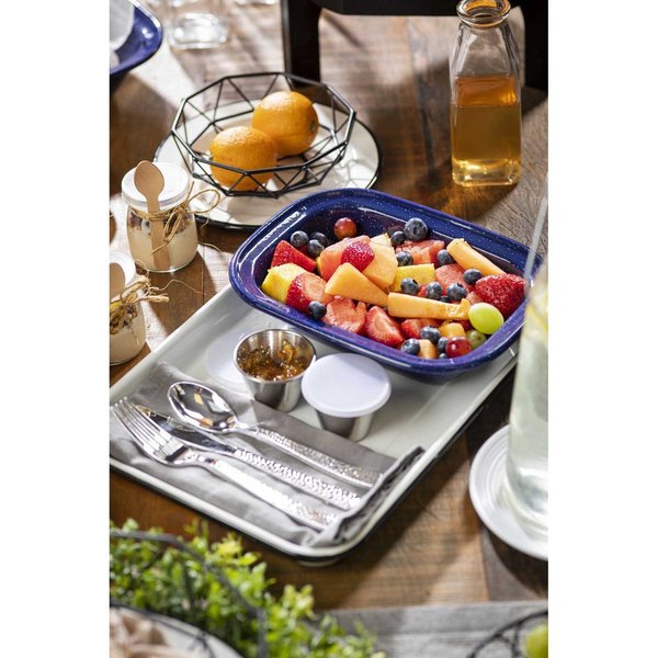 Round SS Ramekins, 3 oz, Clear Lids, PK6