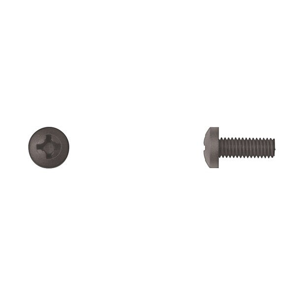 Blk Nyln License Screws 6-1.00X16mm Pan Hd Phllp PK100