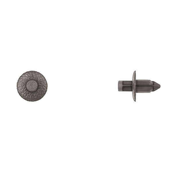 Blk Nyln Bumper Retainers 6.3mm Hole Size 12mm Stem L PK25