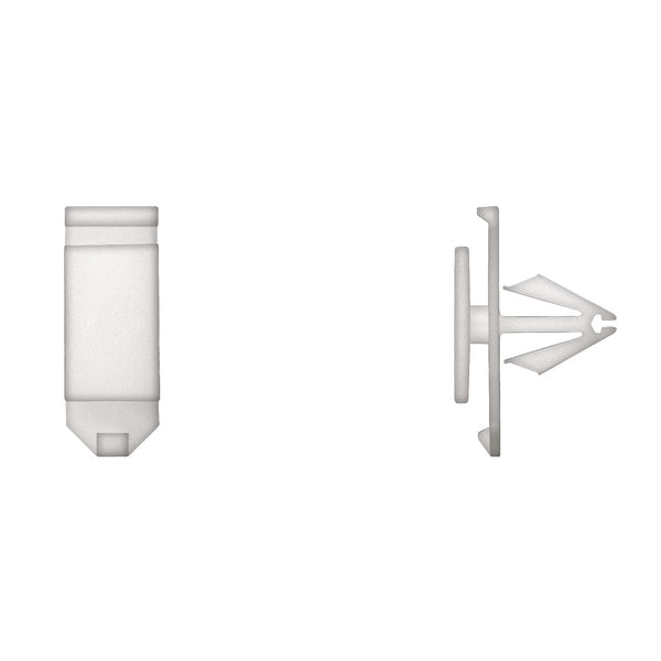 Wht Nyln Moulding Clips 10mm Hole Size 15mm Stem L PK15