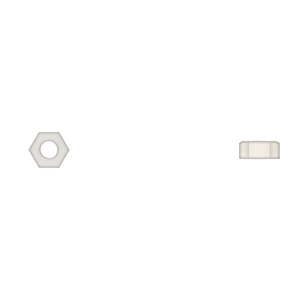 Ntrl Nyln License Hex Nut 6-1.00mm 10mm Hex Size PK100