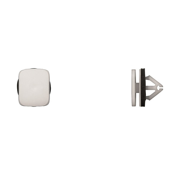 Wht Nyln Moulding Clips 9mm Hole Size 11mm Stem L PK15