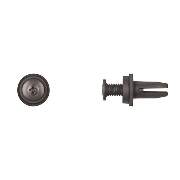 Blk Nyln Bumper Retainers 8mm Hole Size 18mm Stem L PK15
