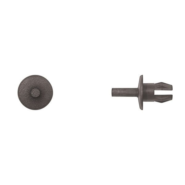 Blk Nyln Push Type Ret 8.5mm Hole 16mm Fl 13.5mm Stem PK50