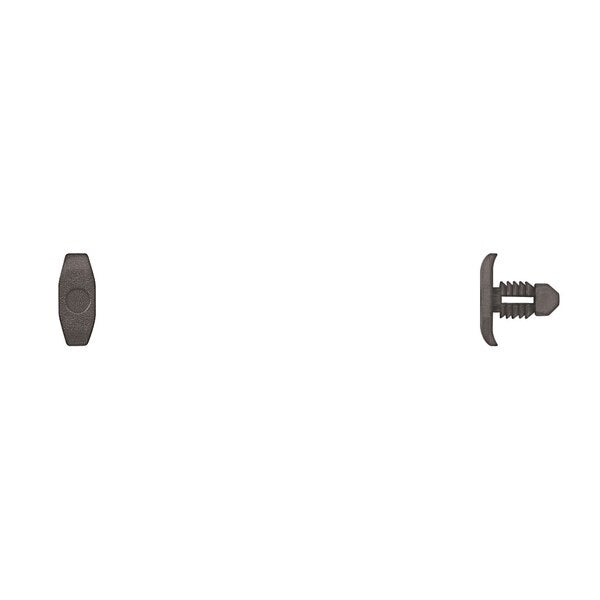 Blk Nyln Weatherstrip Ret 4.5mm Hole Size 10mm Stem L PK25