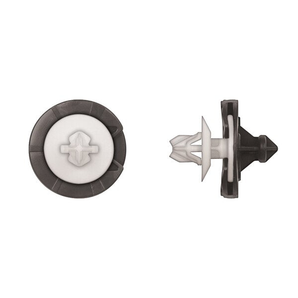 Ntrl/Blk Nyln Retainers 8mm Hole Size 11mm Stem L PK25