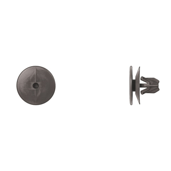 Blk Nyln Door Panel Clips 7.5mm Hole Size 11mm Stem L PK25