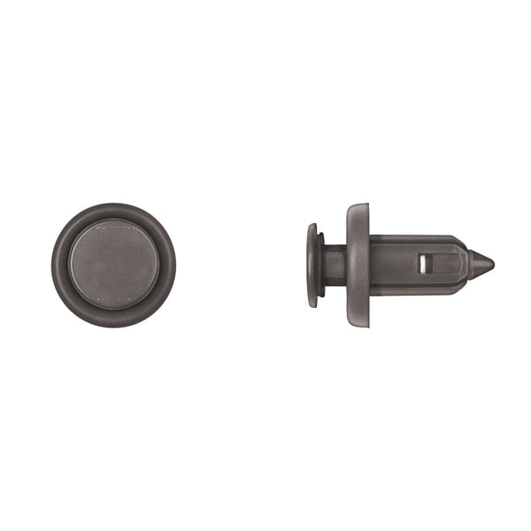 Blk Nyln Bumper Push Ret 10mm Hole Size 16mm Stem L PK10