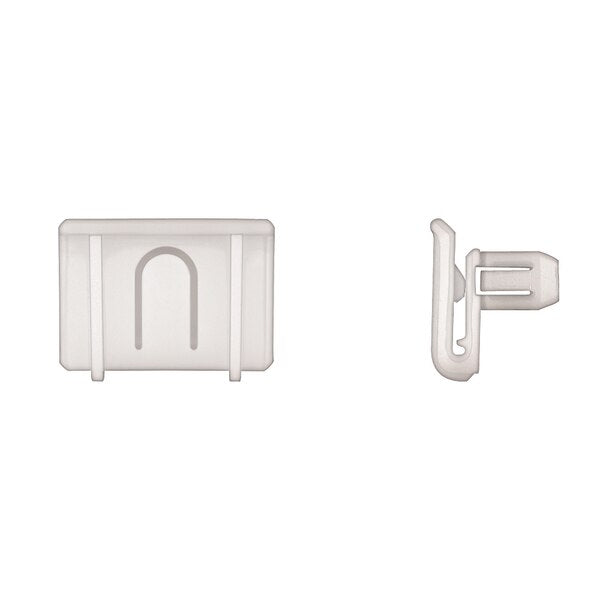 Wht Nyln Bumper Cover Clips 9mm Sq Hole 12mm Stem L PK10