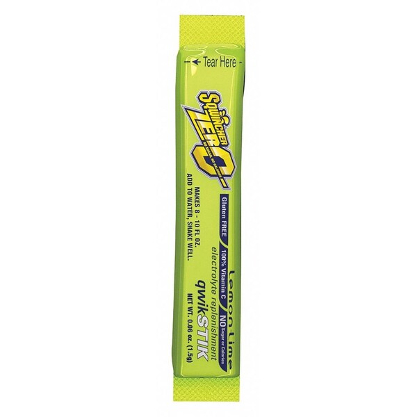 Quick Stiks, Sugar Free Drink Mix Powder, 20 oz Yield Per 11 oz Pack, Lemon-Lime, 500 Packs
