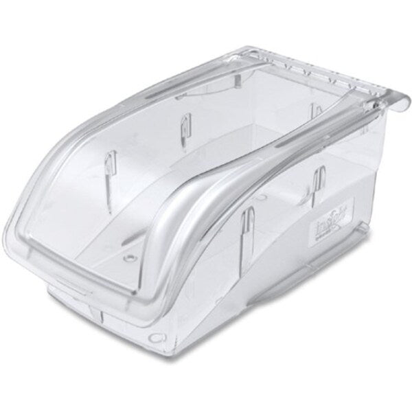 Plastic Insight Bin Lid, Clear, 10 1/2 in L, 5 3/8 in W, 3 1/4 in H