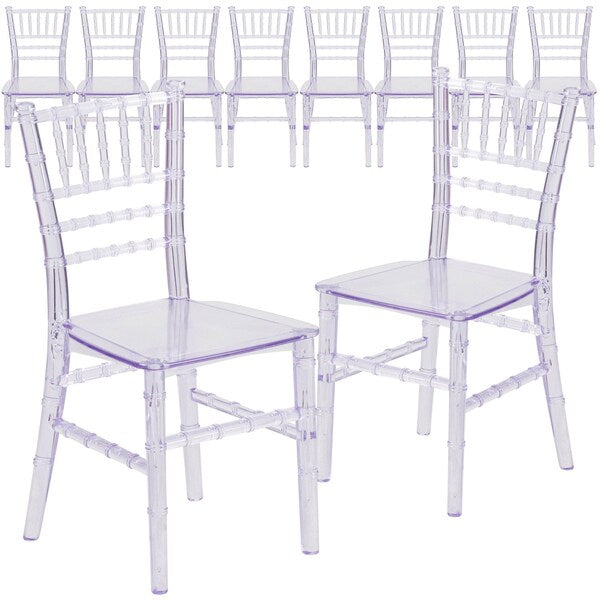 Kids Crystal Transparent Chiavari Chair, PK10