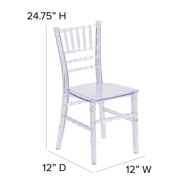 Kids Crystal Transparent Chiavari Chair, PK10