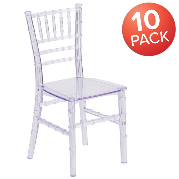 Kids Crystal Transparent Chiavari Chair, PK10
