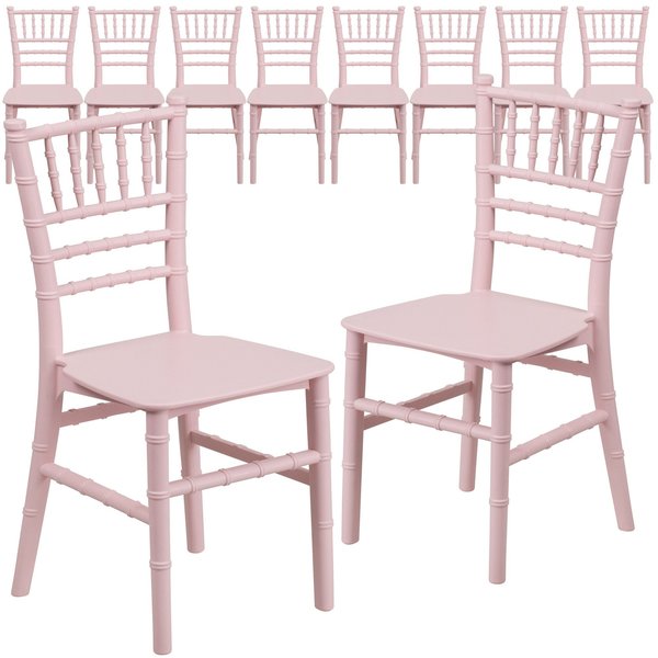 Kids Pink Resin Chiavari Chair, PK10