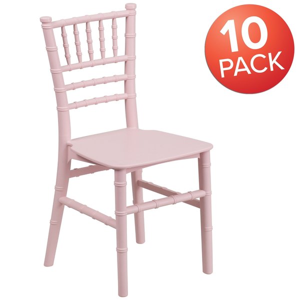 Kids Pink Resin Chiavari Chair, PK10