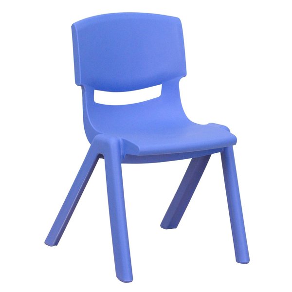 Blue Plastic Stackable School Chair with 12