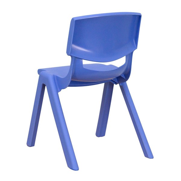 Blue Plastic Stackable School Chair with 12