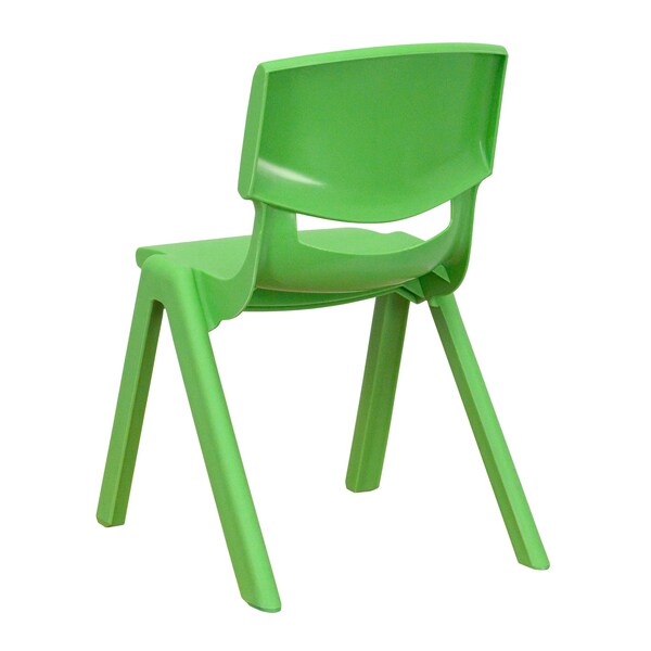 Green Plastic Stackable School Chair with 12