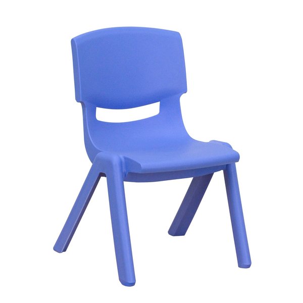 Blue Plastic Stackable School Chair with 10.5