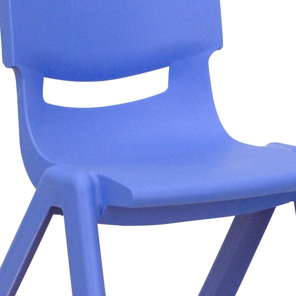 Blue Plastic Stackable School Chair with 10.5