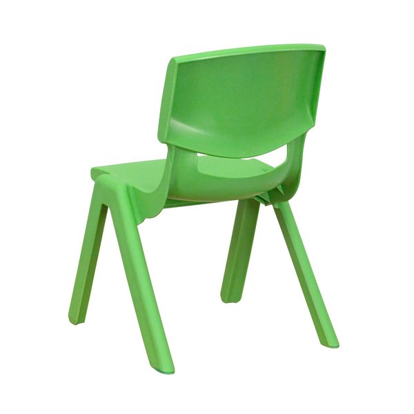 Green Plastic Stackable School Chair with 10.5