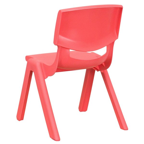 Red Plastic Stackable School Chair with 10.5