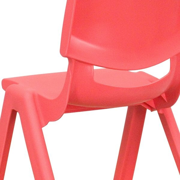 Red Plastic Stackable School Chair with 10.5