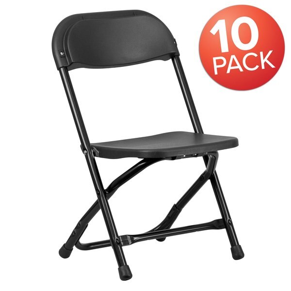 Kids Black Plastic Folding Chair