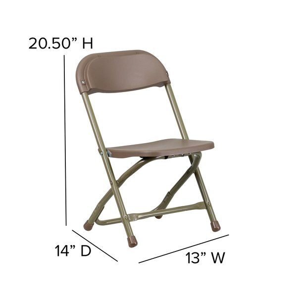 Kids Brown Plastic Folding Chair