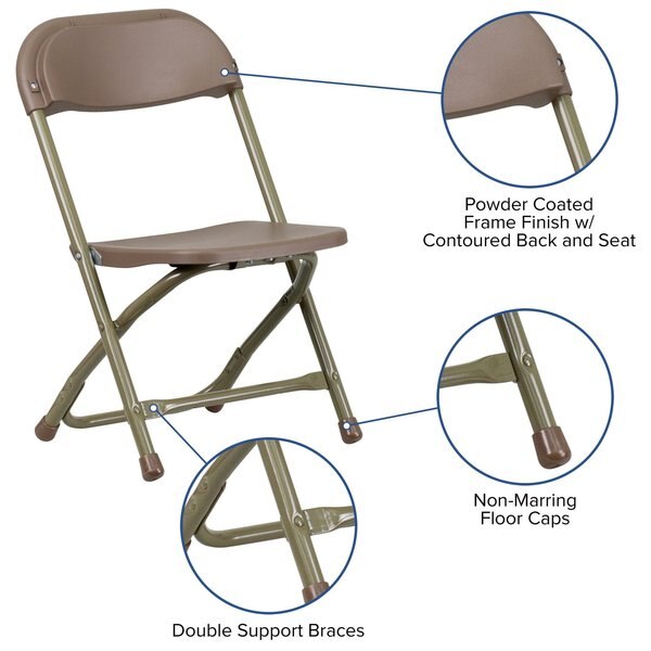 Kids Brown Plastic Folding Chair