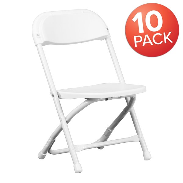 Kids White Plastic Folding Chair