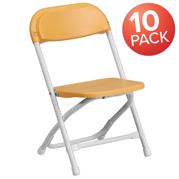 Kids Yellow Plastic Folding Chair