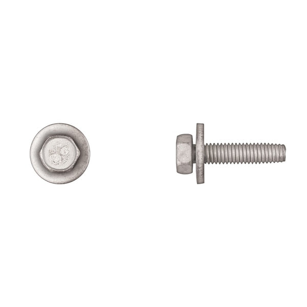 Tin ZincTaptite Sems Bolts 6-1.0 25mm 10mm Hx 17mm OD PK25