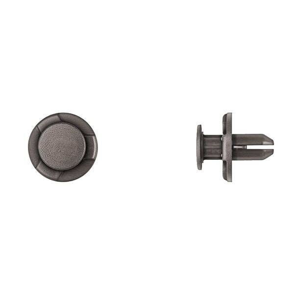 Blk Nyln Cowl Push Type Ret 8mm Hole Size 12mm Stem L PK10