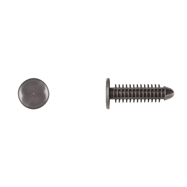 Blk Nyln H/L Trim Retainers 7mm Hole 30mm Stem L PK25