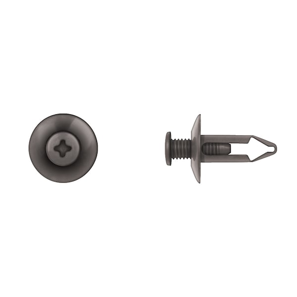 Blk Nyln Phllp Screw Ret 8mm Hole Size 22mm Stem L PK15