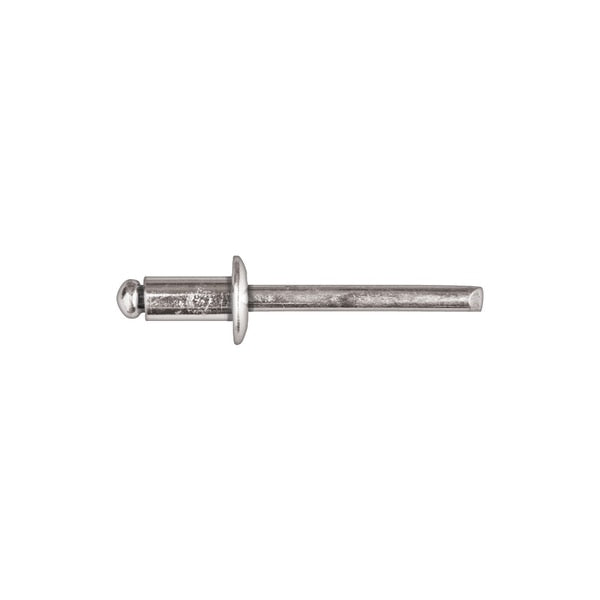 Blind Rivet, Dome Head, 1/4 in Dia., 29/64 in L, Aluminum Body