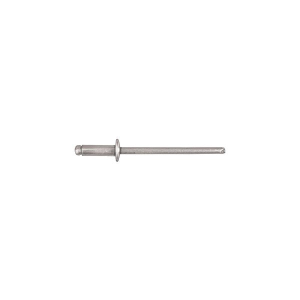 Blind Rivet, Dome Head, 1/8 in Dia., 23/64 in L, Steel Body