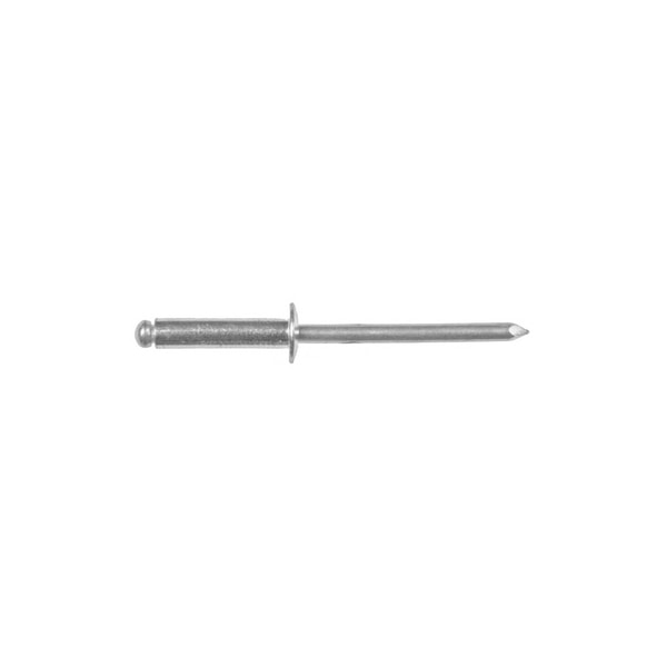 Blind Rivet, Dome Head, 5/32 in Dia., 5/8 in L, Steel Body