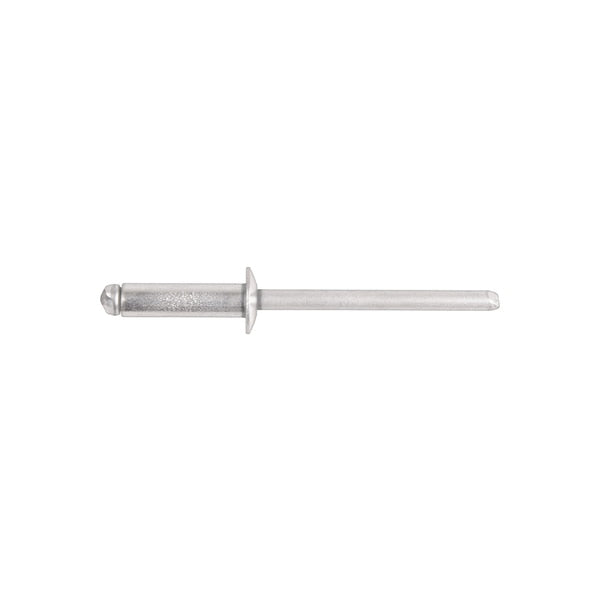 Blind Rivet, Dome Head, 3/16 in Dia., 21/32 in L, Steel Body