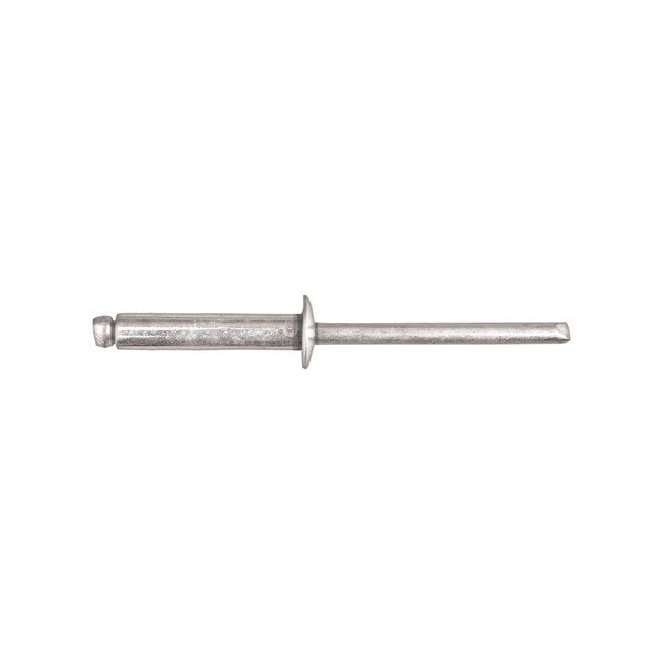 Blind Rivet, Large Flanged Head, 3/16 in Dia., 29/32 in L, Steel Body