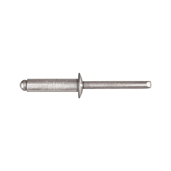 Blind Rivet, Dome Head, 1/4 in Dia., 15/16 in L, Steel Body