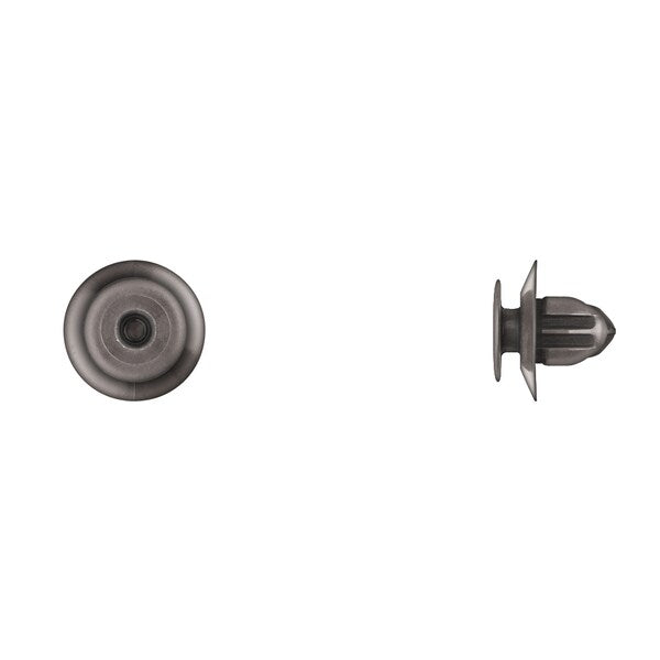 Blk Nyln Rocker Mldg Ret 8mm Hole Size 10mm Stem L PK25