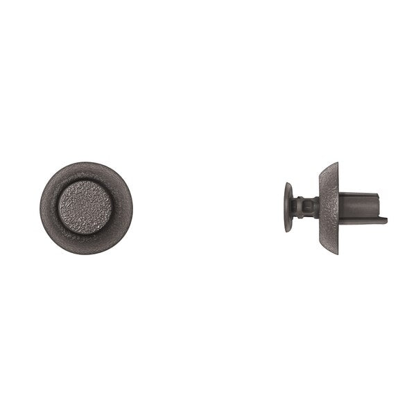 Blk Nyln Bumper Cover Ret 7mm Hole 8mm Stem L PK10